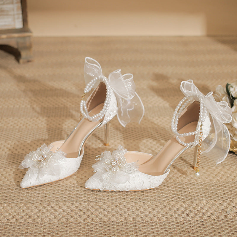 Female 8cm Slim Heeled High Heels, Bridal Wedding Shoes