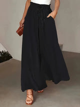 Women's Wide-leg Pants Elastic Waist Polka Dot Print