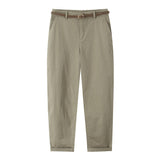 Fashion Three-color Woven With Belt Casual Pants