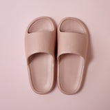 Home Non-slip Solid Color Indoor Leather Slippers