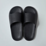 Home Non-slip Solid Color Indoor Leather Slippers
