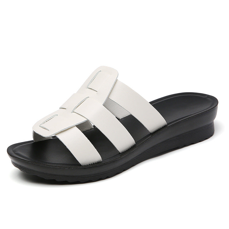 Large Size Flat Bottom Women's Slippers Fashionable Soft Bottom