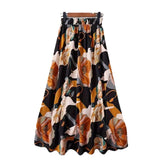Micro-transparent Elastic Waist Printing Long Skirt Commuter's All-matching