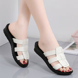 Large Size Flat Bottom Women's Slippers Fashionable Soft Bottom