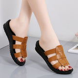 Large Size Flat Bottom Women's Slippers Fashionable Soft Bottom