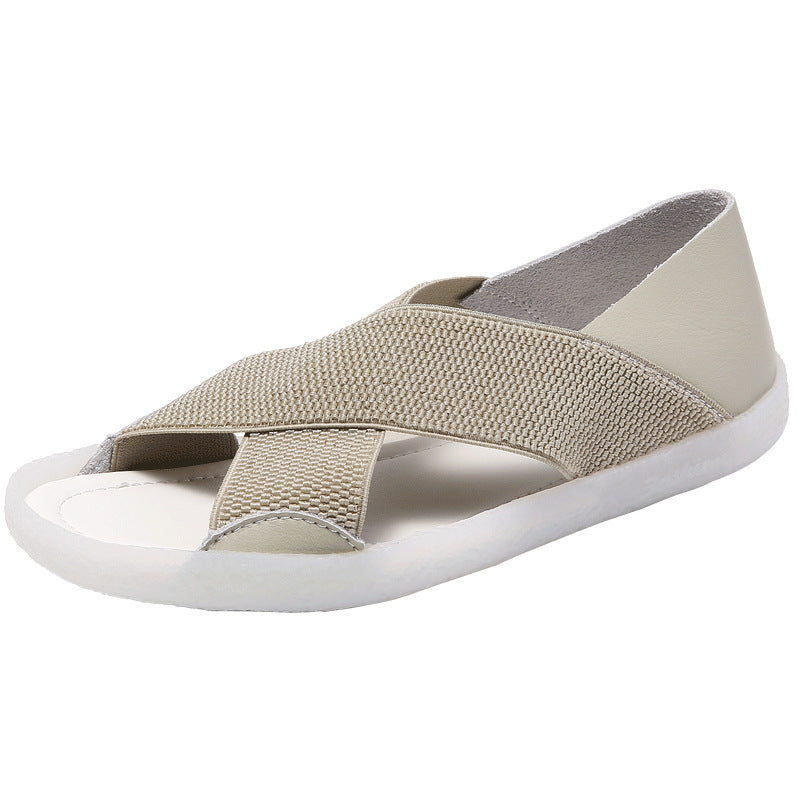 Women's Flat Flying Woven Casual Beach Shoes