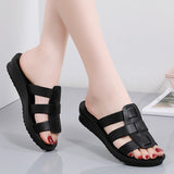Large Size Flat Bottom Women's Slippers Fashionable Soft Bottom