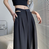 Design Sense Midriff Outfit Suit Pants For Women