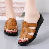 Large Size Flat Bottom Women's Slippers Fashionable Soft Bottom