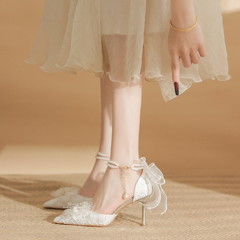 Female 8cm Slim Heeled High Heels, Bridal Wedding Shoes