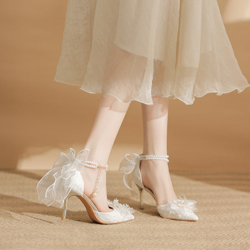 Female 8cm Slim Heeled High Heels, Bridal Wedding Shoes