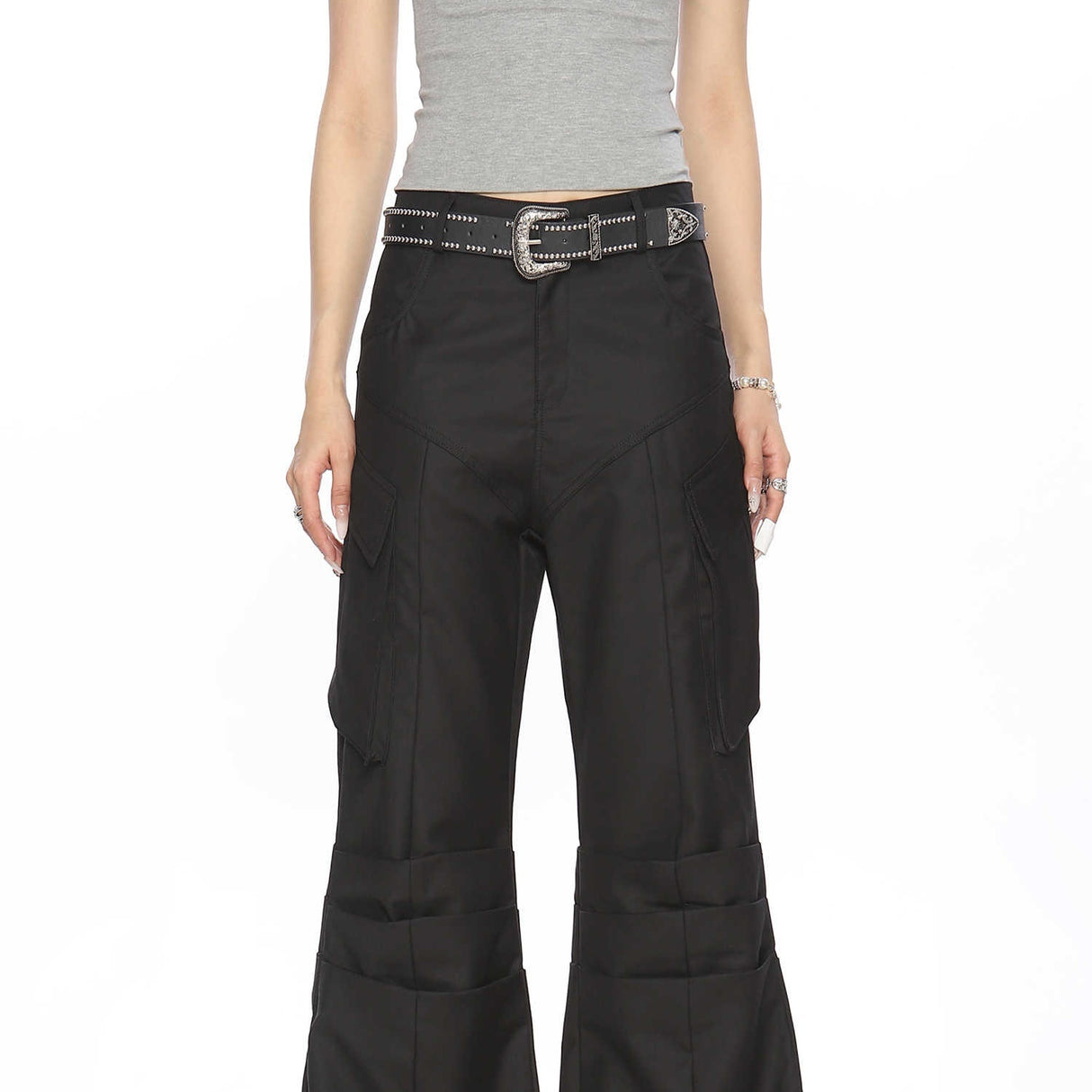 High-grade Pleated Multi-pocket Paratrooper Pants