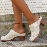 Closed Toe High Heel Sandal Slippers Women