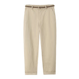 Fashion Three-color Woven With Belt Casual Pants