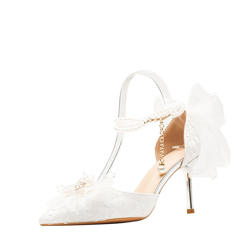 Female 8cm Slim Heeled High Heels, Bridal Wedding Shoes