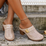 Closed Toe High Heel Sandal Slippers Women