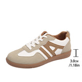 Retro Color Matching Lace-up Lightweight Jogging Women's Shoes